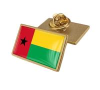Guinea-Bissau Flag Badge Brooch Pin - Patriotic World Flag Letter Printing Pins Art Novelty Brooch Lapel Pin Buckle Charm Jewelry For Women Men Rectangle