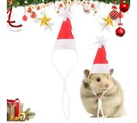 Guinea Christmas Hat, Guinea Santa Hat | Small Animal Costume Hat for Christmas | Soft Christmas Hats for Small Hamsters, Santa Hat for Chinchilla, Lizard, Barb