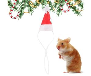 Guinea Christmas Hat Small Soft Adjustable Elastic Band | Santa Claus Hat for Hamster Christmas Holiday Winter Party Photo Dress Up Fun Prop Festive Season Animal Outfit Celebration