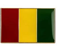 Guinea Flag Enamel Pin Badge - 2.4cm x 1.4cm Rectangular Gold-Plated Lapel Pin - National Pride Collectible