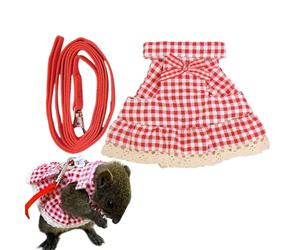 Guinea Harness, Small Animal Clothes Strap, Soft Small Animal Clothes with Leading Rope for Training Outdoors Camping Backyard Walking