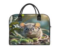 Guinea Mouse With Glasses Laptop Tote Bag Casual Travel Handbag Multi Pocket Shoulder Bags for Work Travel