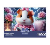 Guinea Pig 1000 Piece Jigsaw Puzzle - For Adults - Pet Rodent Includes Whimsies, Premium Quality, DIY Wall Decor, 'What Happens Next' 38x26cm/1000pcs
