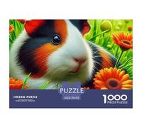 Guinea Pig, 1000-piece Jigsaw Puzzle, Goal Oriented Recreational Game Motivating Efficiency Speed Strategic Planning, Lively Indoor Amusement Enhancing Engagement through Playful Rivalry, Suitable for
