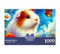 Guinea Pig, 1000-piece Jigsaw Puzzle, Goal Oriented Recreational Game Motivating Efficiency Speed Strategic Planning, Lively Indoor Amusement Enhancing Engagement through Playful Rivalry, Suitable for