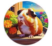 Guinea Pig 1000 Piece Round Jigsaw Puzzle Creative Stress Reliever Difficult Challenge Games for Adults And Kids 1000pcs (67.5x67.5cm)