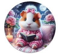 Guinea Pig 1000 Piece Round Puzzles Jigsaw for Adults Gift for Family Unique Shape And Home Decor Unique Challenge Games 1000pcs (67.5x67.5cm)