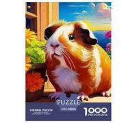 Guinea Pig 1000 Pieces Cute Animal Paper Jigsaw Puzzle - 100% Recycled Cardboard Educational Game for Adults & Kids | 38x26cm/1000pcs