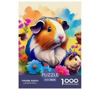 Guinea Pig 1000 Pieces Cute Animal Paper Jigsaw Puzzle - Large Piece Educational Game (Ages 10+) | 38x26cm/1000pcs