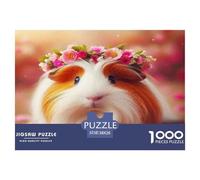 Guinea Pig 1000 Pieces Jigsaw Puzzles with Paper Art Creativity & Gift Giving for Adults And Kids Age 12 Years Up Fun Challenges 38x26cm/1000pcs