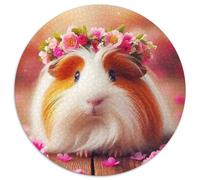 Guinea Pig 1000 Pieces Jigsaws Stress Reliever Difficult Challenge for Adults & Kids Puzzle Round Home Decor Gifts (67.5x67.5cm)