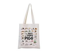 Guinea Pig Alphabet Tote Bag Guinea Pig Lover Gift Guinea Pig Mom Gift Guinea Pig Owner Gift (Guinea Pig Tote)