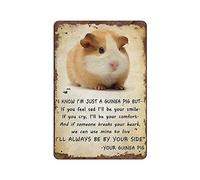 Guinea Pig Always Be by Your Side Vintage Tin Sign Guinea Lover Gift For Women Men Best Friend Best Sisters Fun Tin Sign For Home Bedroom Wall Sign Birthday Anniversary Housewarming Gift 12x8 Inch
