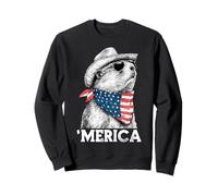Guinea Pig American Flag Bandana Sunglasses Cowboy Hat Sweatshirt