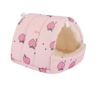 Guinea Pig Bed Cave Nest Hideout, Hamster,Hedgehog,Chipmunk,Budgerigar Small Animals Cage Supplies Warm House, Pink