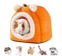 Guinea Pig Bed - Cozy Rabbit Shelter | Small Animal Shelter | Warm Cotton House - Soft Bear Shaped Retreat for Hamster Comfort Creating Quiet Space, Clean Up