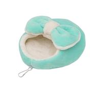 Guinea Pig Bed House Hanging Refuge for Small Animals Hammock for Hamsters Made of Sponge Flannel Slipper Shape Suitable for Cage Habitat, Green