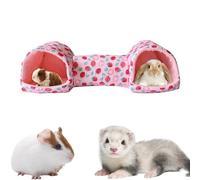 Guinea Pig Bed - Polyester Cotton Small Pet Tunnel | 51cm Washable Hidden Tunnel Nest With Non-Slip Bottom, Warm Cage House For Hamsters, Rabbits, Ferrets & Chinchillas | Indoor Pet