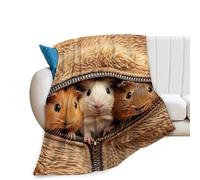 Guinea Pig Blanket Cute Throw Blankets Cozy Fleece Flannel Plush Bedding Guinea Pig Stuff Gifts for Men Women Boys Girls Teens Adults for Couch Sofa Bed Decor 40"X50"