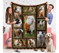 Guinea Pig Blanket Fleece Soft Cozy Throw Blanket for Couch Bed Living Room, Lightweight Flannel Plush Warm Travel Throws and Blankets for Sofa 60x80 Inches