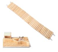 Guinea Pig Bridge - Animal Climbing Toy, Flexible Wood Ramp | Gerbill Tunnel Path, Cashester Walkway Tube, Chinchilla Crossbar, Segment Climber