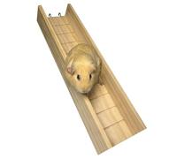 Guinea Pig Cage Bridge, Small Animal Wooden Ladder Ramp, Guinea Pig Cage Accessories Second Floor Link Bridge for Guinea Pigs, Ferrets, Hamsters (50CM/19.6IN)