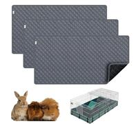 Guinea Pig Cage Liners, Washable Guinea Pig Bedding for Midwest Cage 3 Pack 47"X24", Reusable & Anti Slip & Waterproof, Absorbent Guinea Pig Pee Pad for Small Animal, Rabbit, Bunny, Chinchilla