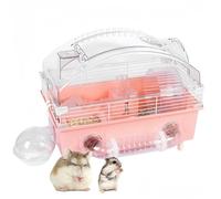 Guinea Pig Cage & Rabbit Cage Fully Transparent cage for Hamster Gerbils Pet CageHamster Cage Hamster House Spacious Hamster cage Small Animal Cagewith Hamster Accessories