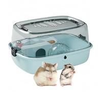 Guinea Pig Cage & Rabbit Cage Pet CageHamster Cage Hamster House,Rat CageHamster Home Small Animal CageStarter Kit Habitat forPet Gerbils, Fun & Interactive Cage(Slightly Blue)