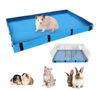 Guinea Pig Cage Tarpaulin Base, 48" x 24" Waterproof Guinea Pig Liner Cage for C & C Grids Habitat, Washable Tarp Bottom Guinea Pig Bedding for Rabbits Hamsters Hedgehogs Ferrets (No Cage) (Blue)