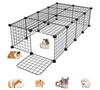 Guinea Pig Cages with Door and Top, 50x25x12inch Small Animal Cage, 20pcs Metal Grid Panels Small Animal Playpen, Expandable Cage for Guinea Pigs, Rabbits, Hamsters and Hedgehogs, Kitten