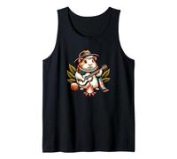 Guinea Pig Camper Playing Guitar by Campfire Tank Top