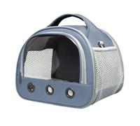 Guinea Pig Carrier Bag, Portable Small Animal Travel Carrier Backpack with Transparent Window for Guinea Pigs Sugar Glider Hedgehog Rats Birds (Haze Blue)