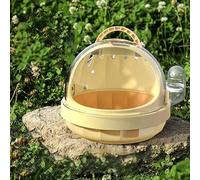 Guinea Pig Carrier Cage with Water Bottle, Portable Hamster Travel Carrier Carry Case for Small Pets, Gerbils, Mice, Dwarf Hamster (Yellow)