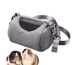 Guinea Pig Carrier - Cylinder Pet Travel Pouch, Mesh Outgoing Travel Carrying Case, Warm Plush Backpack for Hamster | Stress Free Carrying Comfort for Rabit Lizard Bird Vet Visits Hiking Travels
