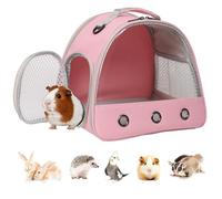 Guinea Pig Carrier, Small Animal Bird Rabbit Turtle Cage Bag, African Hedgehog Portable Travel Carrier Outdoor Hangbag for Bird Rabbit Guinea Pig Squirrel