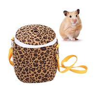 Guinea Pig Carrier Travel Portable small pet carrier Warm hamster travel carrier for Bunny Gerbil Hedgehog Sugar Glider Hedgehog (Yellow Leopard Print)