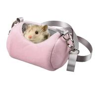 Guinea Pig Carrier - Warm Plush Backpack for Small Animal Travel - Cage Lizard Birds, Rabbits, Breathable Mesh Window, Cylindrical Travel Bag for Bearded Dragons, Hedgehogs, Ferrets and More