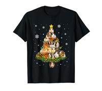 Guinea Pig Christmas Tree Santa Hat xmas Lights Pajamas gift T-Shirt