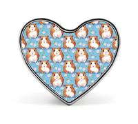 Guinea Pig Cute Elegant Lapel Tie Pin Heart Buttons Brooch Badge Pin Jewelry for Clothes Hat Accessories