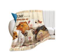 Guinea Pig Decor Throw Blanket - Super Warm Soft Plush Lightweight Fleece Flannel Cute Animals Blanket Gifts for Guinea Lovers Girls Boys Women Men for Winter Couch Bedding 40"X50"