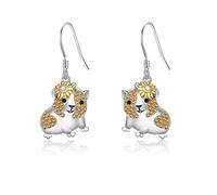 Guinea Pig Earrings Sterling Silver Cute Guinea Pig Jewelry Gift for Women