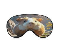 Guinea Pig Eye Mask, Adjustable Strip, Blocks Light Sleep Mask, Sleep Eye Mask for Night Sleeping Travel Nap 8.1 * 4.1 Inches