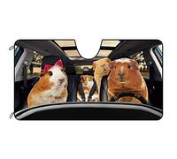 Guinea Pig Family Windscreen Cover Block Uv Rays Front Windshield Sun Shade Foldable Windscreen Car Sunshades Universal For Auto Truck Summer M