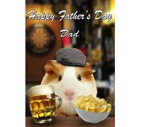Guinea Pig Father's Day Personalised Greeting Card A5 Dad Step-Dad Pub PC13