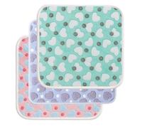 Guinea Pig Fleece Cage Liners, 6-Pack Soft Reversible Guinea Pig Blankets, 25x25cm Small Animal Bedding for Guinea Pigs, Rabbits, Hamsters, Hedgehogs, Ferrets, Cage Liner, Travel Mat, Sofa Protector