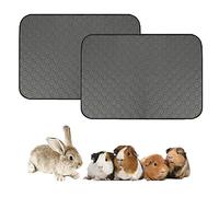 Guinea Pig Fleece Cage Liners, Pet Washable Pee Pad, Waterproof Reusable Dog Cat Mat, Anti Slip Small Animals Bedding with Super Absorben - 18"x 24" (2pcs-S)