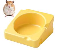 Guinea Pig Food Bowl - 4.3in Cute Cheese-Shaped Small Ceramic Hamster Bowl for Gerbils, Mice, Rats, Chinchillas, Hedgehogs