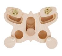 Guinea Pig Foraging Toy Wooden Hamster Interactive Enrichment Toy Puzzle Treat Dispenser Toy for Small Animal Wooden Rat Toy Sniff n' Snack Puzzle Toy for Hamster Guinea Pig Rabbit Chinchillas Gerbil
