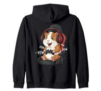 Guinea Pig Gamer Video Game Player Gaming Streamer Zip Hoodie